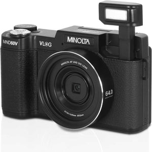Minolta MND60V 64 MP Autofocus / 4K60FPS Ultra HD VLOG Camera Kit Bundle Minolta