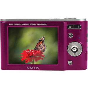 Minolta MND20 44 MP / 2.7K Ultra HD Digital Camera Magenta Minolta