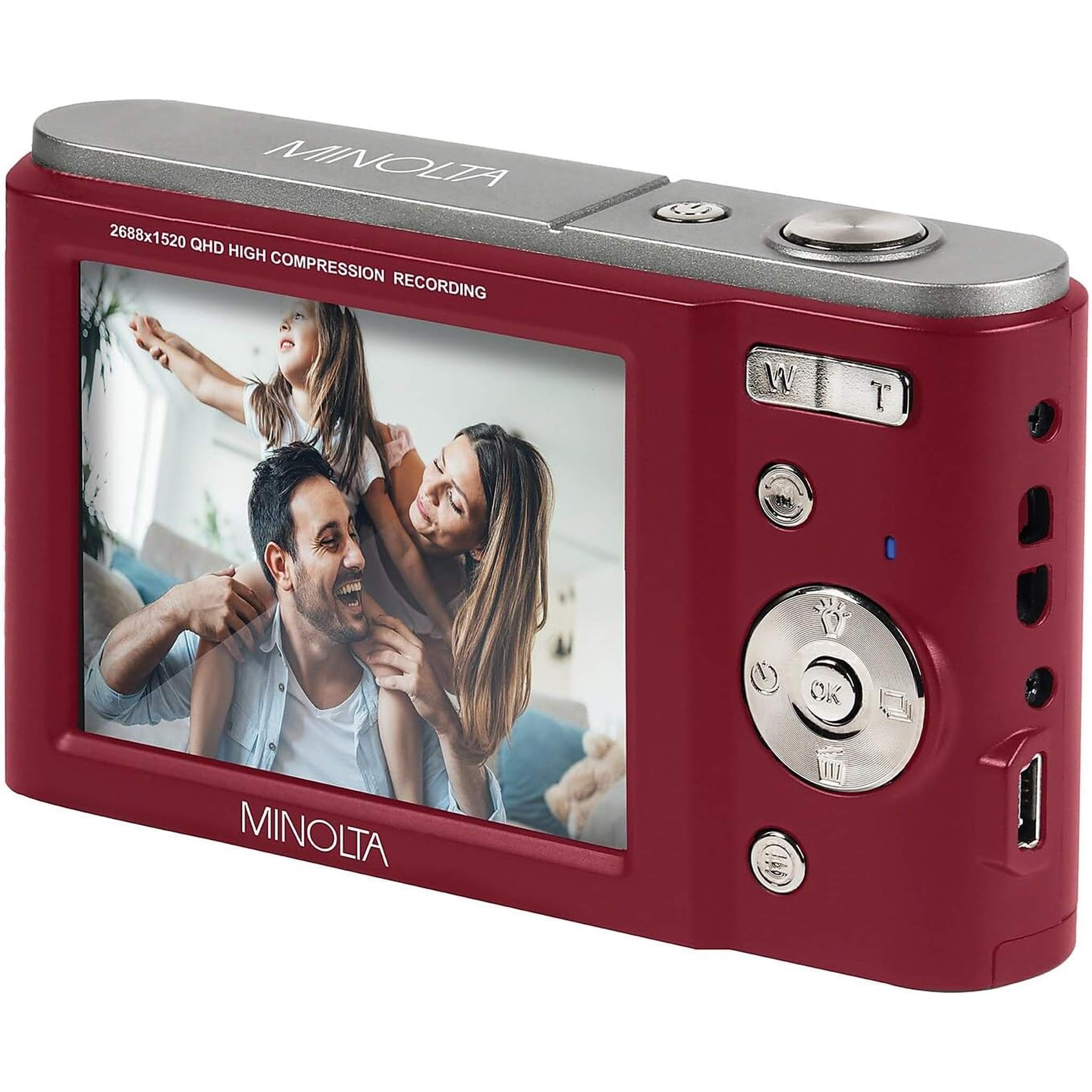 Minolta MND20 44 MP / 2.7K Ultra HD Digital Camera Red Minolta