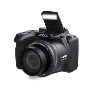 Minolta 20 Mega Pixels 40x Optical Zoom Digital Camera with 1080p FHD Video, Black MINOLTA