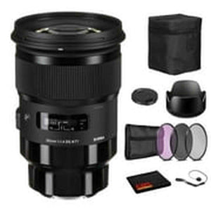 Sigma 50mm f/1.4 DG HSM Art Lens for Sony E with Bundle: 3pc Filter Kit + More Sigma