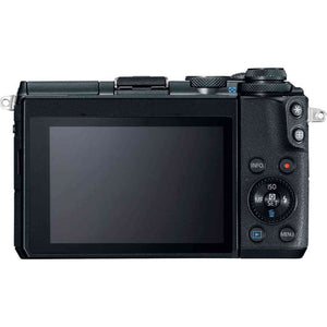 Canon EOS M6 Mirrorless Digital Camera Black, Body Only + 128GB Class 10 Memory Card + LED + Canon Camera Case + Flexi Canon