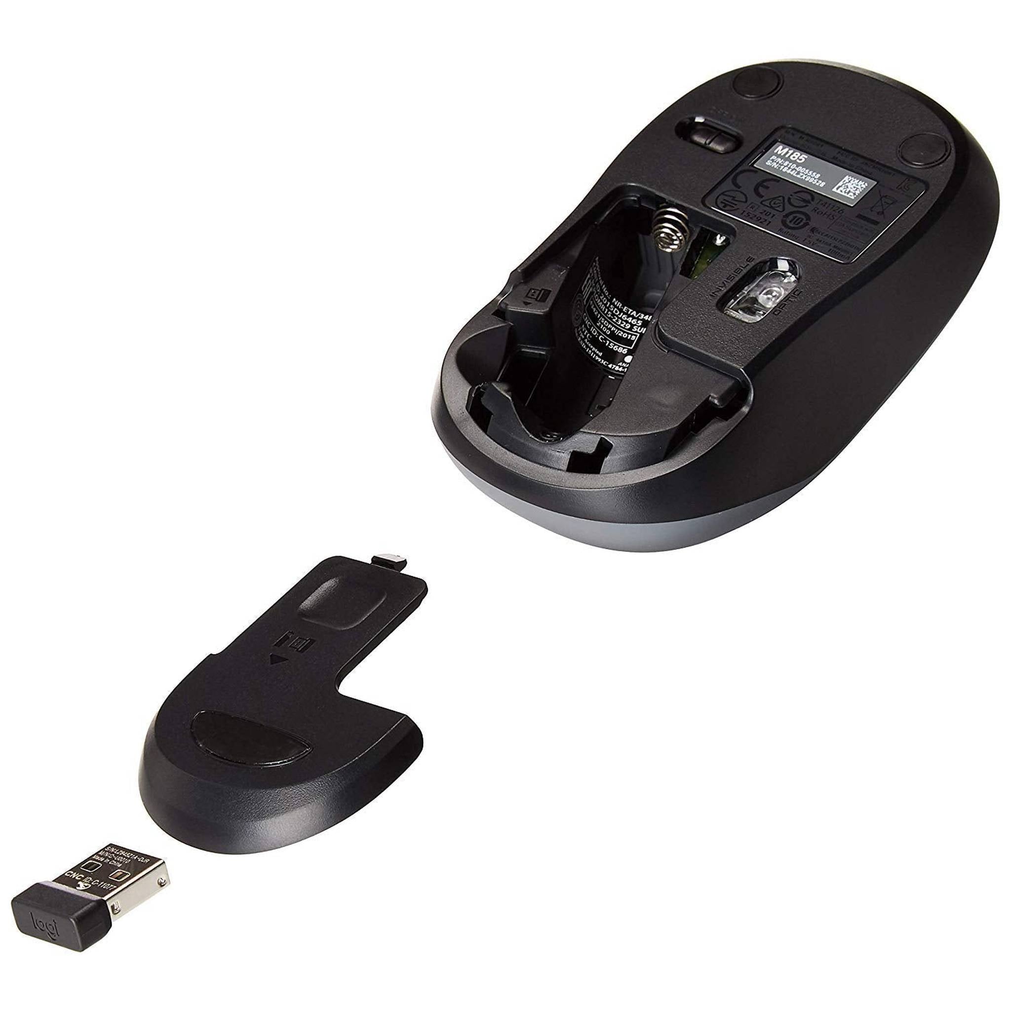 Logitech M185 Wireless Mouse for Computers Laptops Fast Scrolling Bundle 1-Pack + Stylus Logitech