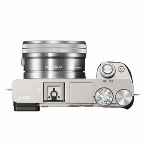 Sony Alpha a6000 Mirrorless Digital Camera with 16-50 mm Lens 24.3MP Silver Renewed - Reconditioned Sony