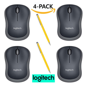 Logitech M185 Wireless Mouse for Computers Laptops Fast Scrolling Bundle 4-Pack + Stylus Logitech