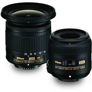 Nikon Landscape & Macro Two Lens Kit with 10-20mm f/4.5-5.6G VR & 40mm f/2.8G Nikon