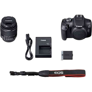 Canon EOS 2000D / Rebel T7 DSLR Camera with 18-55mm Lens + Creative Filter Set, EOS Camera Bag + Sandisk Ultra 64GB Card + Electronics Cleaning Set, And More International Model - Used Canon