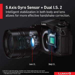 PANASONIC LUMIX G85 4K Mirrorless Camera, with 12-60mm Power O.I.S. Lens, Dual I.S. 2.0, 16 Megapixels, 3 Inch Touch LCD - Reconditioned Panasonic