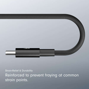 Beats USB-C to USB-C Woven Cable 2 Pack Fast Charging Durable/Tangle-Free Compatible Charger for Apple & Android Devices 1.5 m, 5 ft - Bolt Black