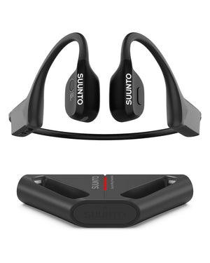 SUUNTO Wing Open-Ear Bone Conduction Headphone, Bluetooth Wireless Sport Headphone w/Head Movement Control, Built-in HD Mic, IP67 Sweatproof, Safety Lights, 10H Playtime & Addi 20H w/Charging Stand SUUNTO