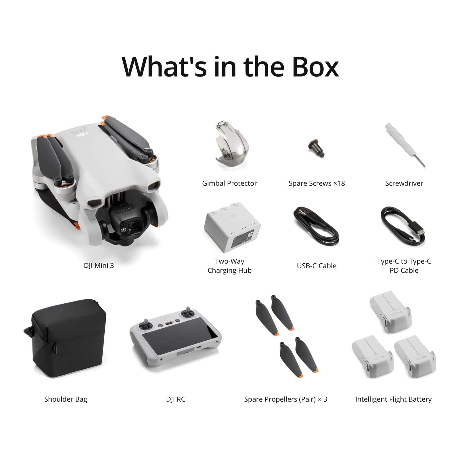 DJI Mini 3 Fly More Combo DJI RC - Lightweight and Foldable Mini Camera Drone