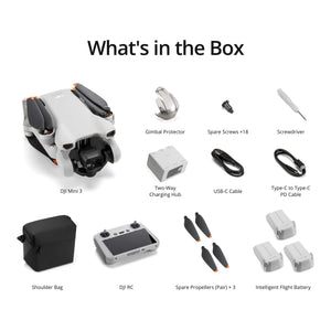 DJI Mini 3 Fly More Combo DJI RC - Lightweight and Foldable Mini Camera Drone