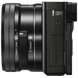 Sony Alpha a6000 Mirrorless Camera with 16-50mm Lens Black with Soft Bag, Tripod, Additional Battery, 64GB Memory Card, - Used Sony