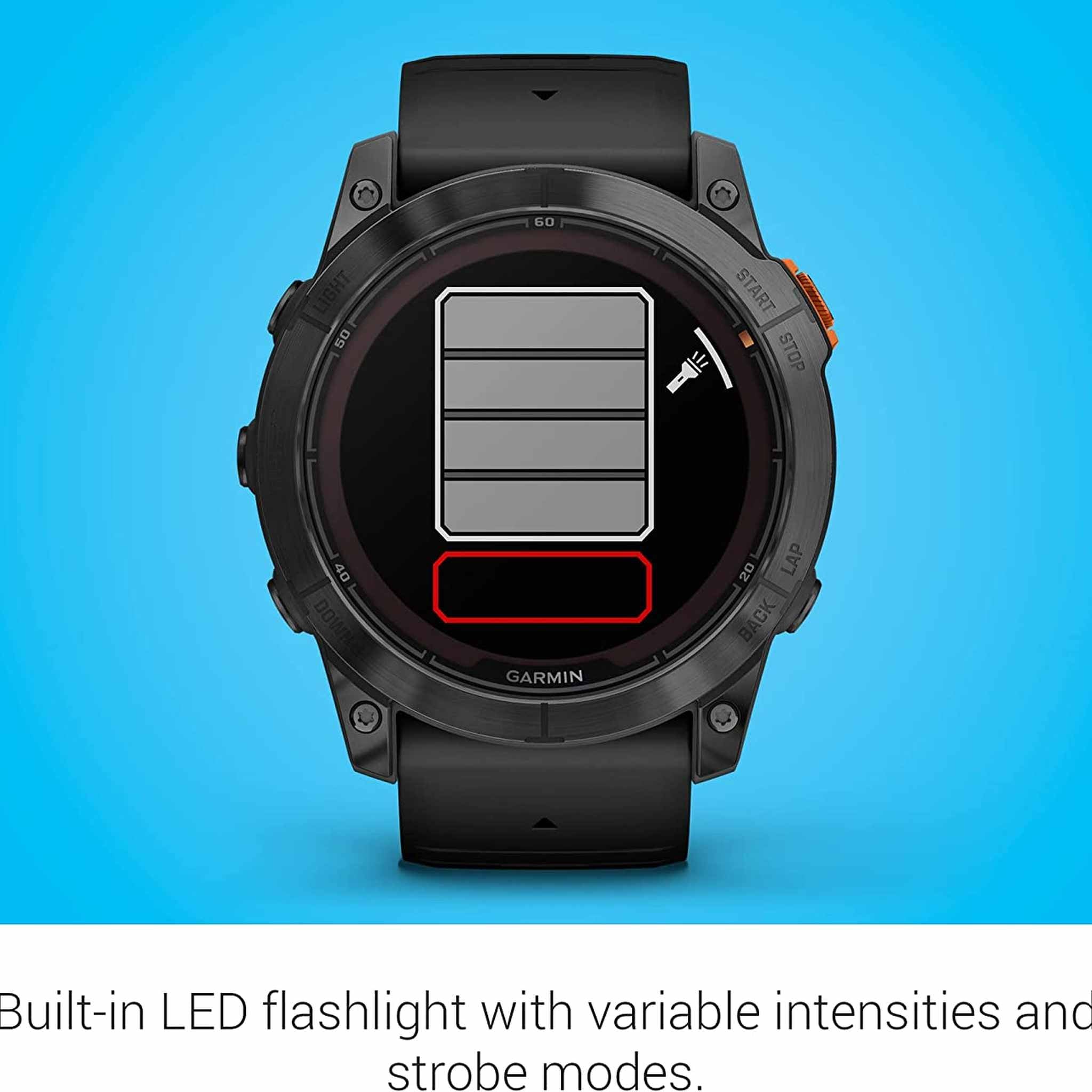 Garmin fenix 7X Pro Solar, Glass, Slate Gray Steel, Black with Accessories Garmin