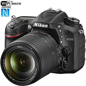 Nikon D7200 24.2 MP DX-Format Digital SLR Camera with 18-140mm VR Lens Black Renewed - Reconditioned Nikon