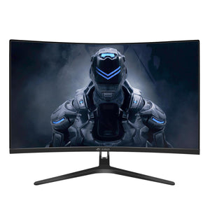 CRUA 27" Curved Gaming Monitor, FHD 1920x1080P, 144Hz/180Hz Computer Monitor, 1800R VA Screen, 120% sRGB, AMD FreeSync, HDMI & DP, Wall Mount Install- Black CRUA