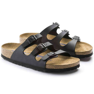 Birkenstock Women's Florida Soft Footbed Birko-Flor Black Sandals - 39 M EU / 8-8.5 B M US Birkenstock