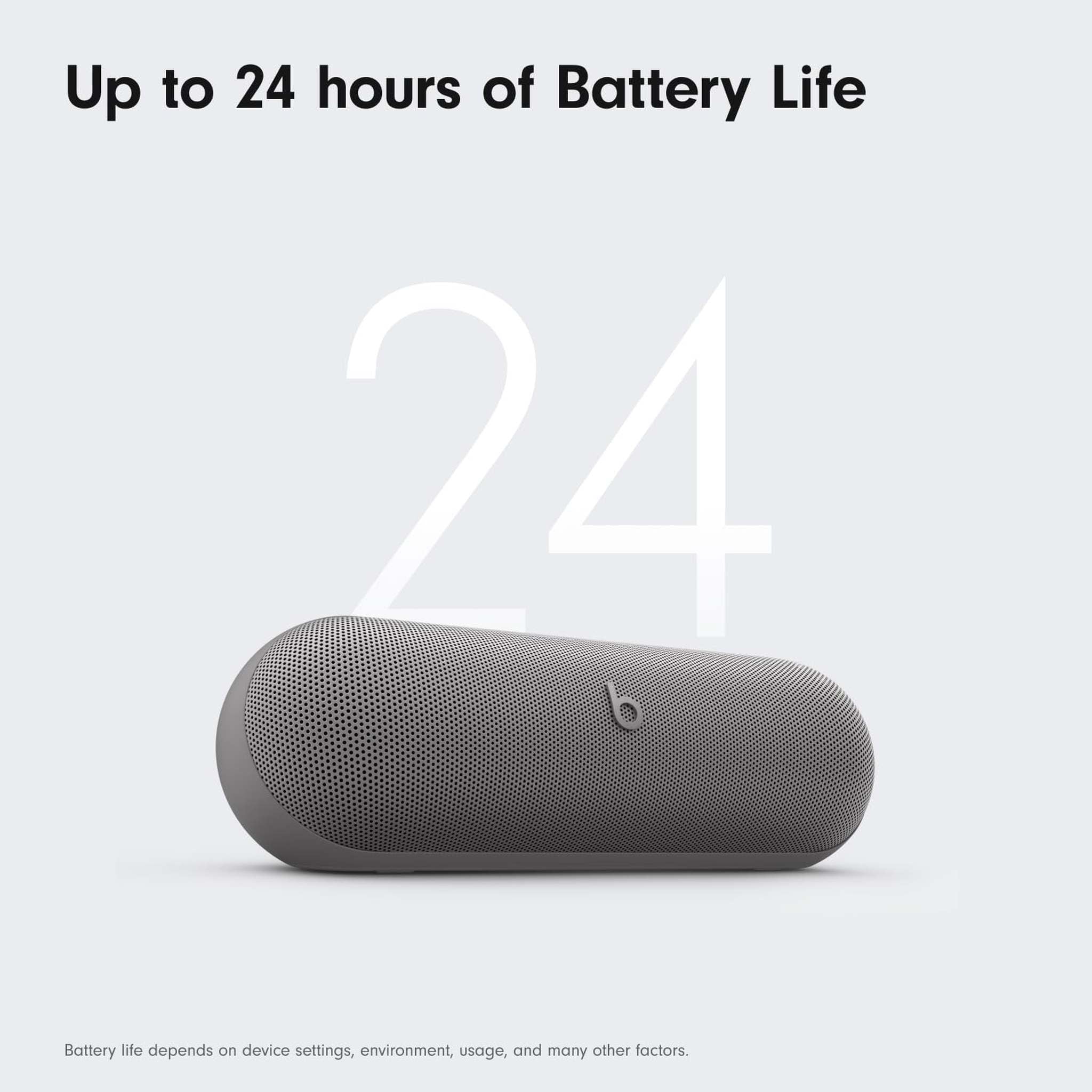 Beats Pill x Kim Kardashian - Wireless Bluetooth Speaker and Portable Charger via USB-C - Up to 24 Hours Battery Life, IP67 Water Resistant, Apple & Android Compatible, Built-in Mic - Dark Gray