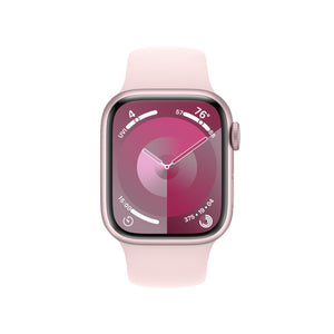 Apple Watch Series 9 GPS + Cellular 41mm Smartwatch with Pink Aluminum Case with Pink Sport Band S/M. - Reconditioned Apple