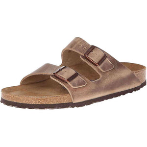 Birkenstock Men's Arizona Soft Footbed Sandals, Tobacco, Brown, 6 Medium US Birkenstock
