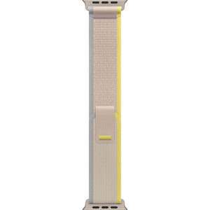 Apple Watch Band - Trail Loop 49mm - Yellow/Beige with Rugged Titanium Finish - M/L Apple