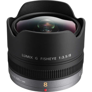 PANASONIC LUMIX G FISHEYE Lens, 8MM, F3.5, MIRRORLESS Micro Four Thirds, H-F008 Renewed - Reconditioned Panasonic