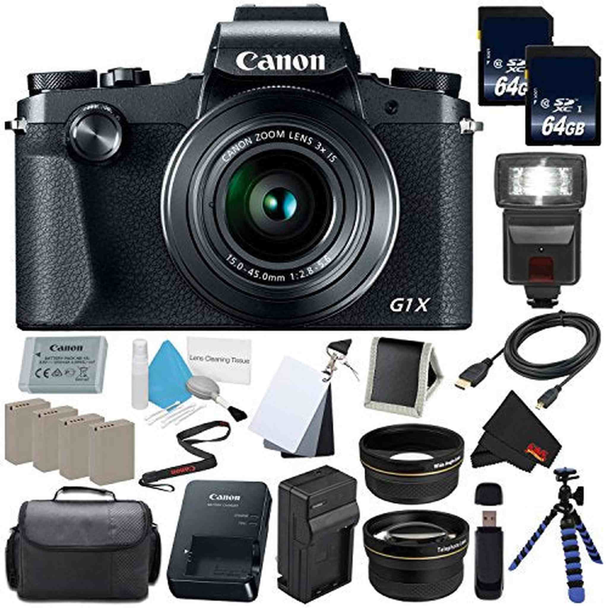 6Ave Canon PowerShot G1 X Mark III Digital Camera #2208C001 International Version No Warranty + Replacement Lithium Io