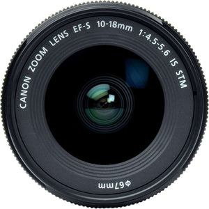 Canon EF-S 10-18mm f.4.5-5.6 is STM Lens International Model + Vivitar Graduated Color Filter Kit + Cleaning Kit Canon