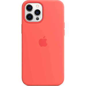 Apple iPhone 12 Pro Max Silicone Case with MagSafe - Pink Citrus Apple