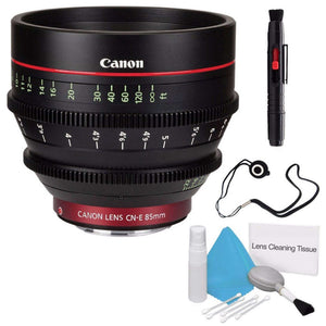 Canon CN-E 85mm T1.3 L F Cine Lens International Model + Deluxe Cleaning Kit + Lens Cap Keeper Pro Bundle Canon