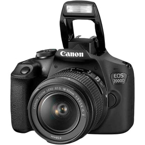 Canon EOS 2000D DSLR Camera with EF-S 18-55mm f/3.5-5.6 IS II Lens Intl Model with Cleaning Kit and 32GB Memory Kit - Used Canon
