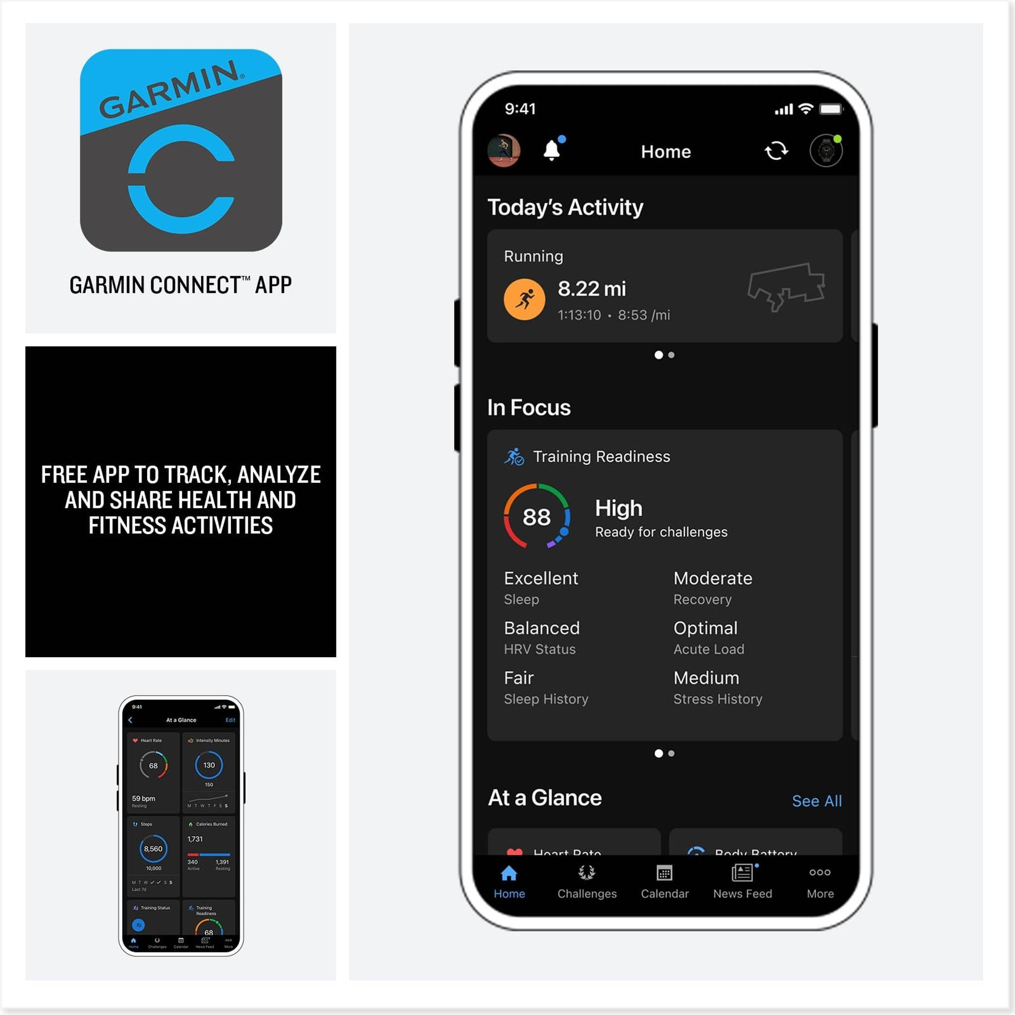 Garmin® Forerunner® 570, 42mm, Advanced GPS Running and Triathlon Smartwatch, AMOLED Display, Training and Recovery Features, Cloud Blue Aluminum with Translucent Whitestone/Cloud Blue Band Garmin