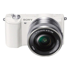 Sony a5100 16-50mm Mirrorless Digital Camera with 3-Inch Flip Up LCD White - International Version No Warranty Sony