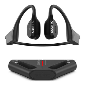 SUUNTO Wing Open-Ear Bone Conduction Headphone, Bluetooth Wireless Sport Headphone w/Head Movement Control, Built-in HD Mic, IP67 Sweatproof, Safety Lights, 10H Playtime & Addi 20H w/Charging Stand SUUNTO