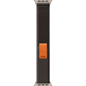 Apple Watch Band - Trail Loop 49mm - Black/Gray with Rugged Titanium Finish - S/M