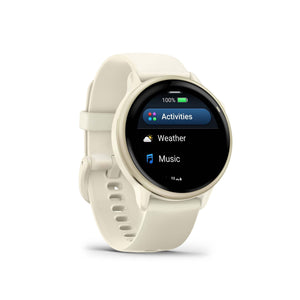 Garmin vívoactive® 6, Health and Fitness GPS Smartwatch, AMOLED Display, Up to 11 Days of Battery, Lunar Gold with Bone Band