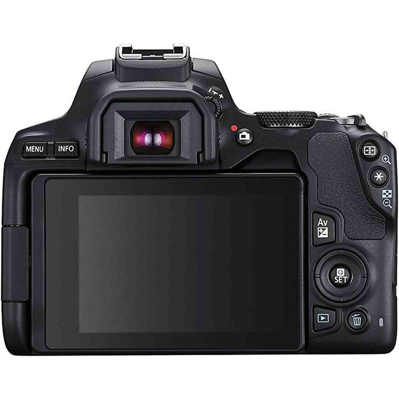 Canon EOS 250D DSLR Camera with 18-55mm Lens (Black) (3453C002) + EOS Bag + Sandisk Ultra 64GB Card + Cleaning Set And More (International Model) |