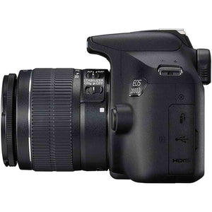 Canon EOS 2000D DSLR Camera with EF-S 18-55mm f/3.5-5.6 IS II Lens Intl Model with Cleaning Kit and 32GB Memory Kit - Used Canon
