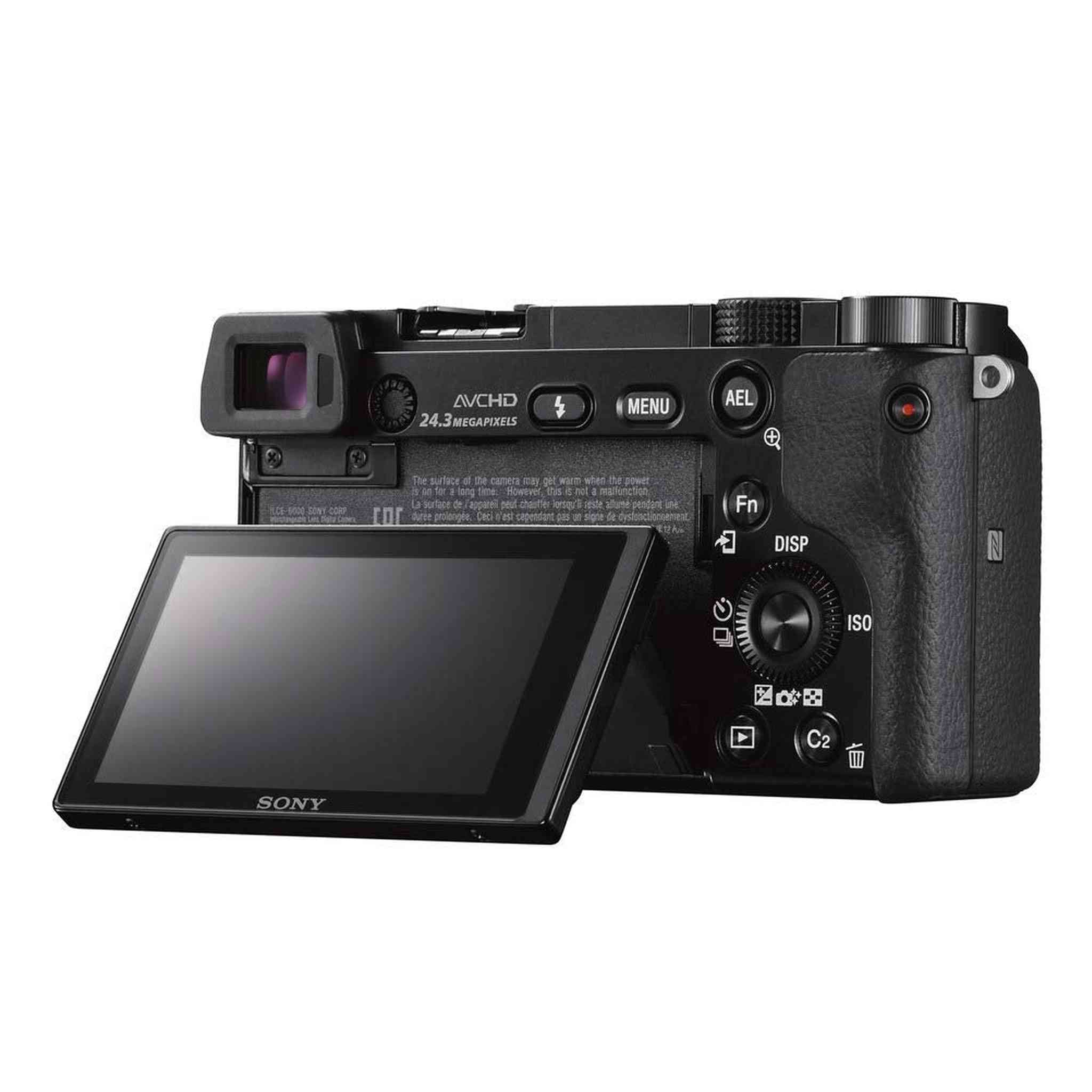 Sony Alpha a6000 Mirrorless Digital Camera 24.3MP SLR Camera with 3.0-Inch LCD Black w/16-50mm Power Zoom Lens Sony