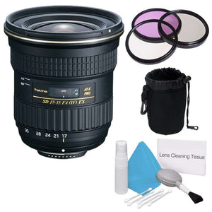 Tokina 17-35mm f/4 Pro FX Lens for Canon Cameras International Model +Deluxe Cleaning Kit + 82mm 3 Piece Filter Kit + Tokina