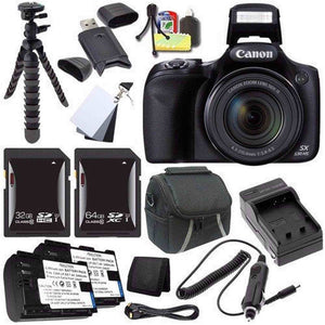 Canon PowerShot SX530 HS Digital Camera Black International Model + NB-6L Battery + External Charger + 32GB SDHC Car Canon