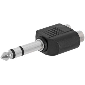 Cmple - 6.35mm Stereo Plug to 2xRCA Jack Adapter Cmple