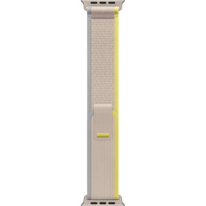 Apple Watch Band - Trail Loop 49mm - Yellow/Beige with Rugged Titanium Finish - S/M Apple
