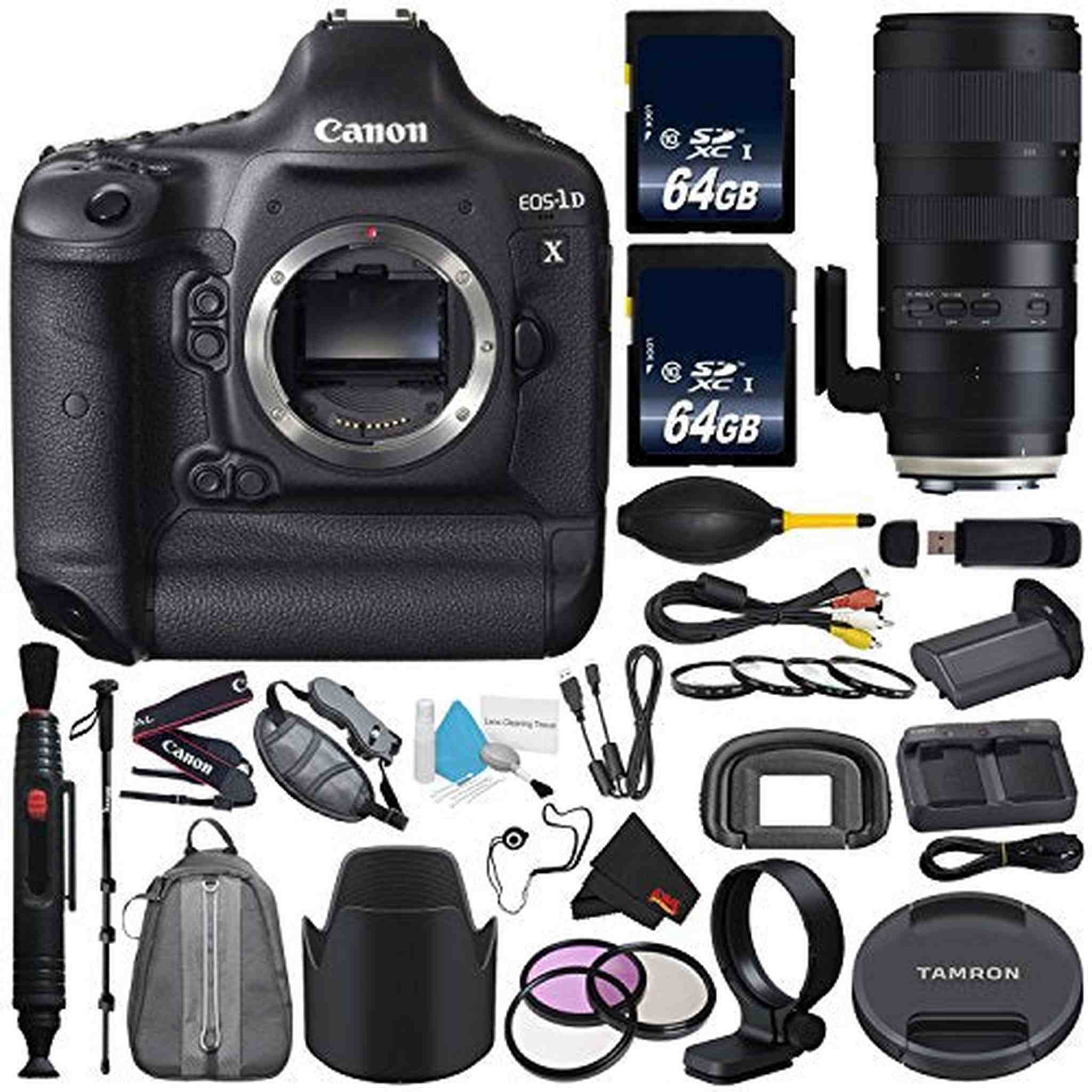 6Ave Canon EOS-1D X DSLR Camera International Version No Warranty + Tamron SP 70-200mm f/2.8 Di VC USD G2 Lens Canon E
