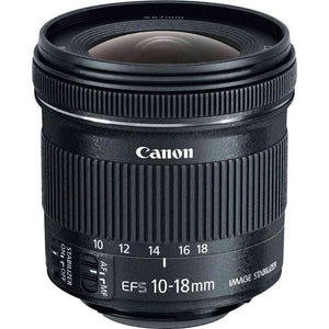 Canon EF-S 10-18mm f/4.5-5.6 IS STM Lens 9519B002 + Filter Kit + More - Reconditioned Canon
