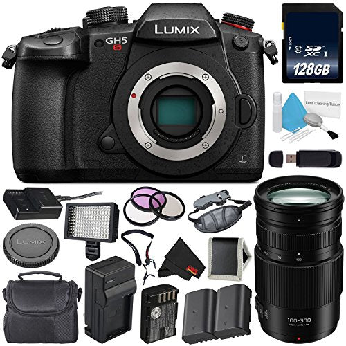 Panasonic Lumix DC-GH5S Mirrorless Micro Four Thirds Digital Camera International Version + Panasonic Lumix G Vario 100-