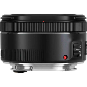 Canon EF 50mm f/1.8 STM Lens 0570C002 + Filter Kit + Cap Keeper + More - Reconditioned Canon