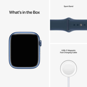 Apple Watch Series 7 GPS, 41mm Blue Case with Blue Sport Band - Renewed - Reconditioned Apple