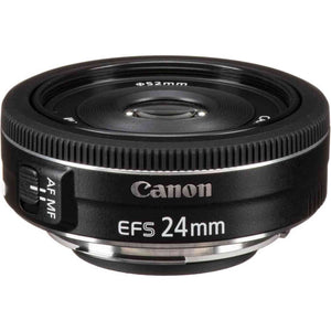 Canon EF-S 24mm f/2.8 STM Lens 9522B002 + Filter Kit + Cap Keeper + More - Reconditioned Canon