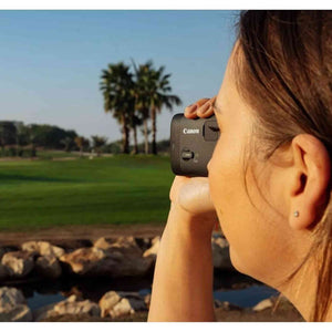 Canon PowerShot Golf Digital Laser Rangefinder, Digital Zoom, Magnify 6X to 12x, Built-in Slope Correction, Photo and Video Camera Capabilities, IPX4 Equivalent Water Resistant, Black Canon